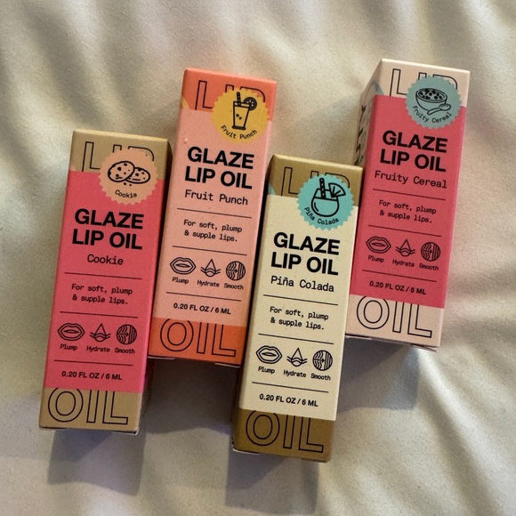 INNBeauty Glaze Lip Oil Set - Cookie, Fruit Punch, Piña Colada, Fruity Cereal - Picture 1 of 1